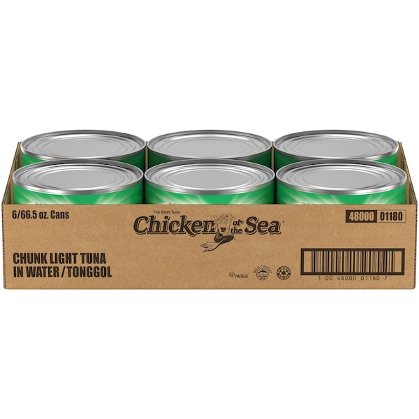 Chicken Of The Sea Tonggol Light Tuna In Water 66.5 oz., PK6 10048000011807 - main